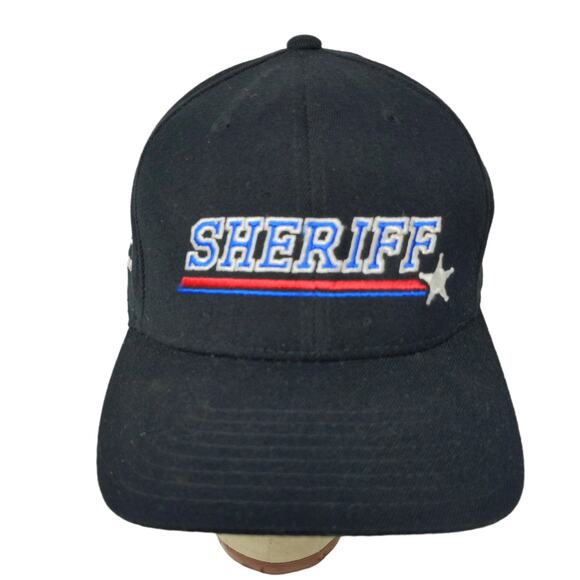 Flexfit 9/11 Memorial Sheriff Hat Patriotic American Flag Black Embroidered - Picture 1 of 13
